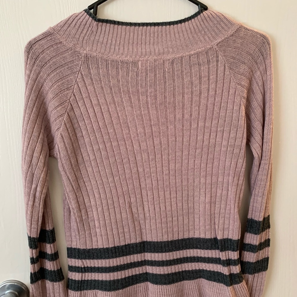 Pink and grey sweater